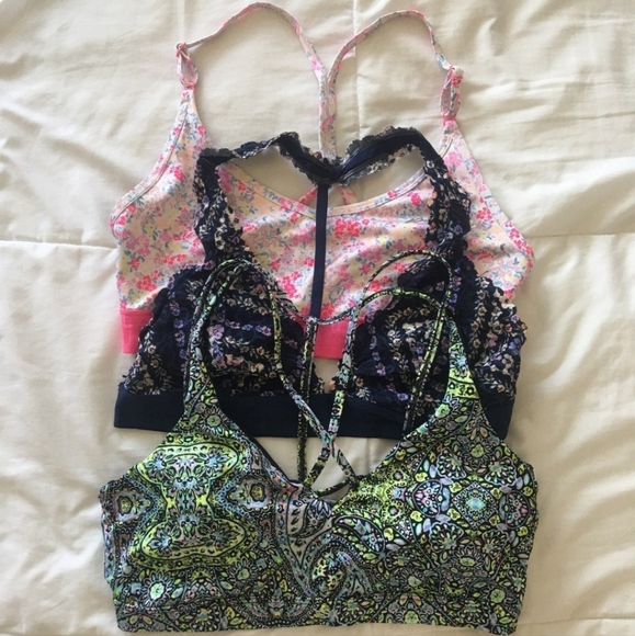 PINK Victoria's Secret Other - 🎉HP🎉 VICTORIA'S SECRET VSX SPORT VS PINK bralette bundle Pink Green Blue